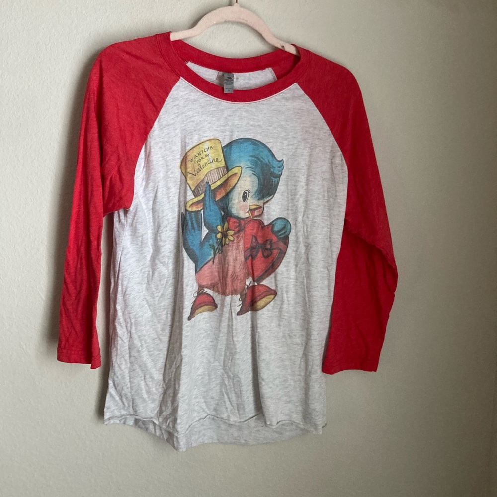 Vintage valentines baseball tee